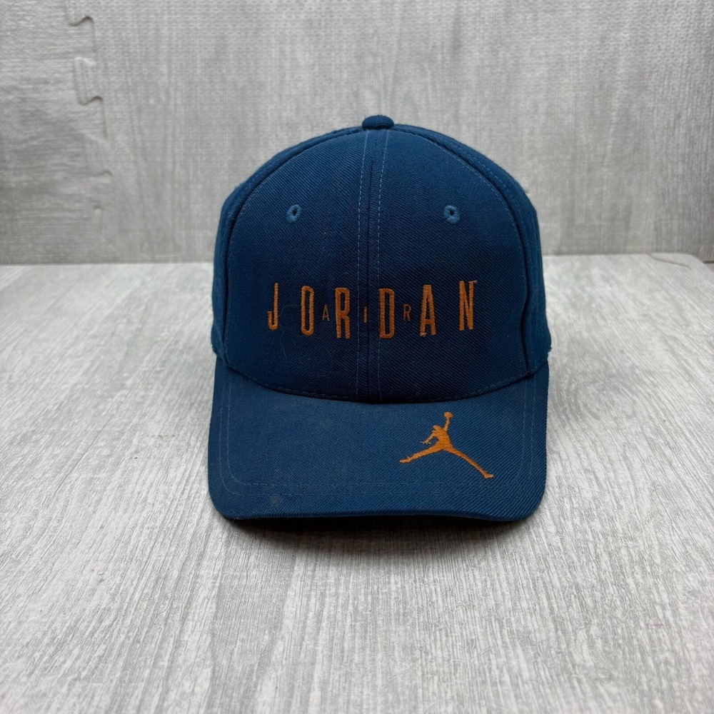 Vintage Nike Air Jordan Hat Cap Snapback Blue Jumpman Embroidered 100% Wool
